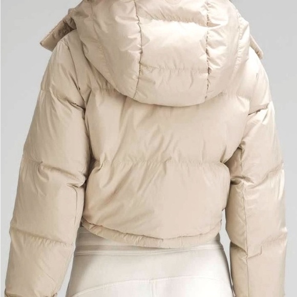 22”PTP 🎁 Sz 12 NWT Wunder Puff coat removable hood down crop super crop - Picture 2 of 14